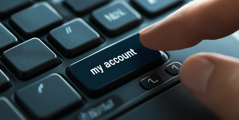 Keyboard with my account information